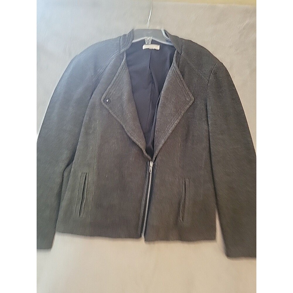Coldwater Creek Jacket Women's XL Size Moto cotton blend  wool